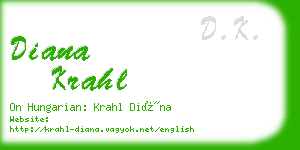 diana krahl business card